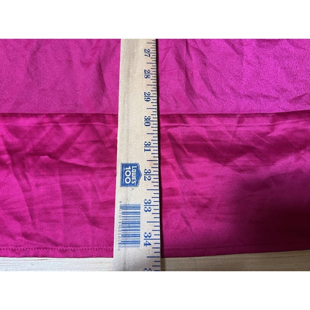 THE LIMITED Women's Hot Pink Satin Shift Dress Size M Short Sleeve Polyester Y2K - Picture 8 of 8